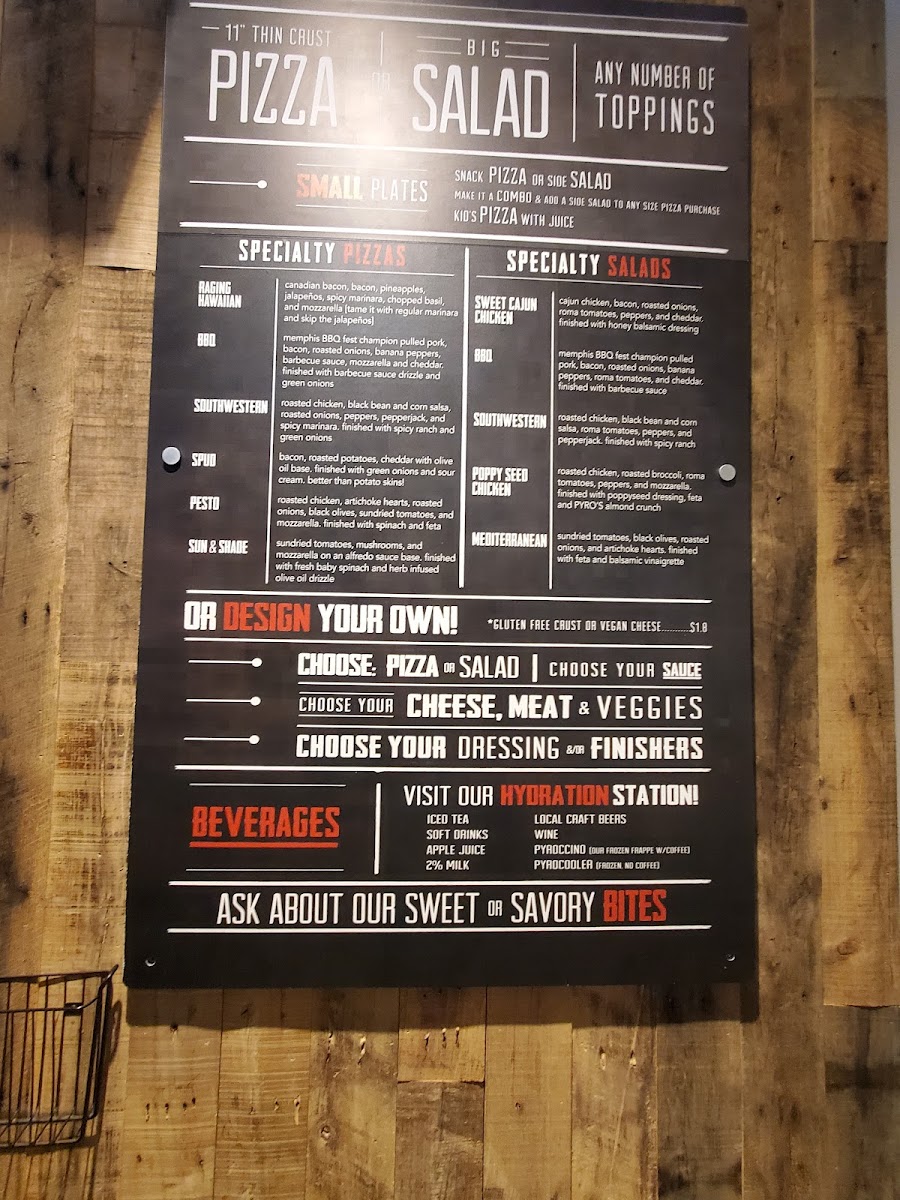 Menu Pyro's Fire Fresh Pizza-1